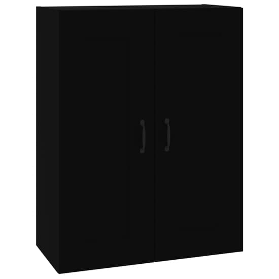 Lima Wooden Wall Storage Cabinet With 2 Doors In Black_3