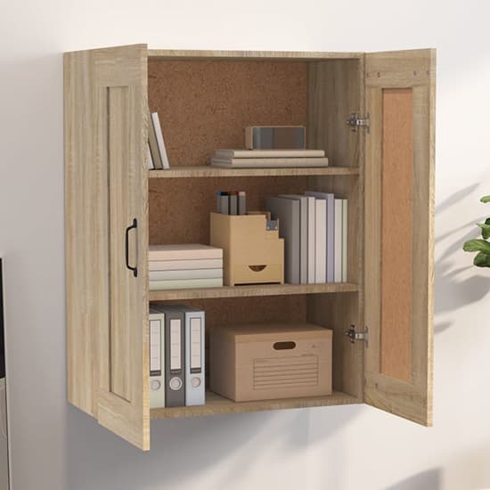 Lima Wooden Wall Storage Cabinet With 2 Doors In Sonoma Oak_2