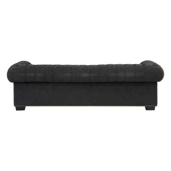 Lincolno Upholstered Fabric 3 Seater Sofa In Black_4