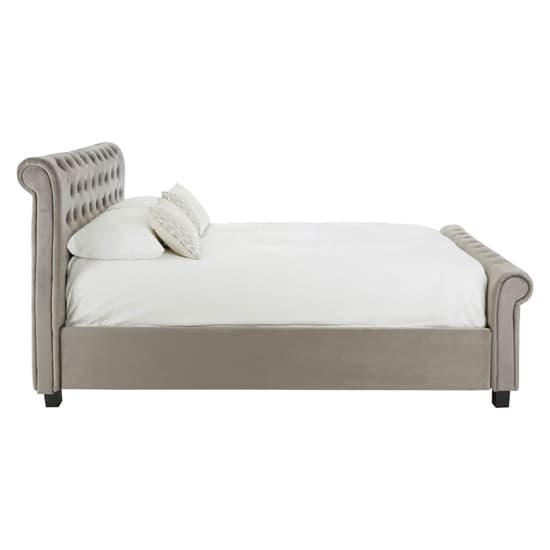 Lionrock Velvet Storage Ottoman King Size Bed In Steel Grey_3
