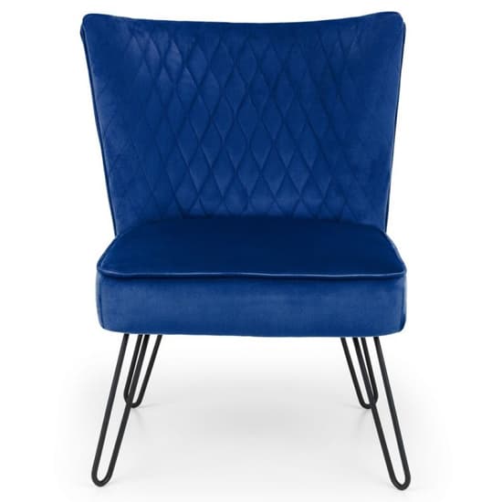 Lalette Velvet Bedroom Chair In Blue_3