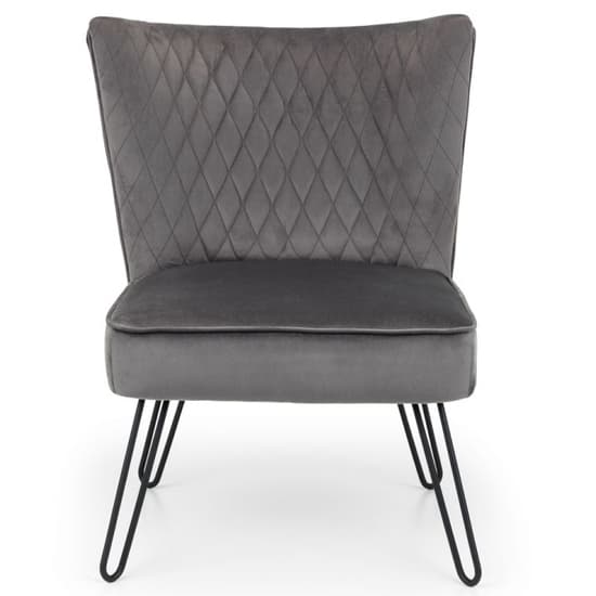 Lalette Velvet Bedroom Chair In Grey_3