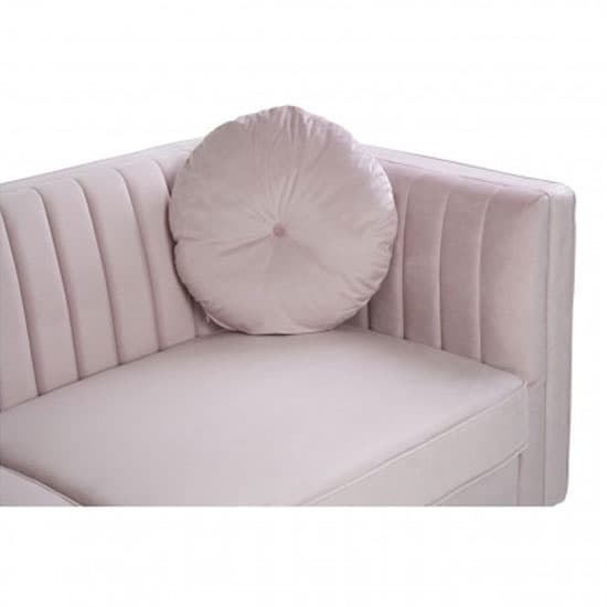 Lismore Upholstered Velvet 3 Seater Sofa In Pink_4