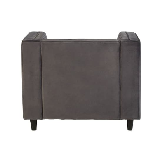 Lismore Upholstered Velvet Armchair In Grey_4