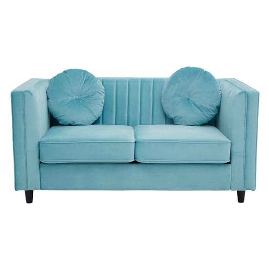Lismore Upholstered Velvet 2 Seater Sofa In Midnight Green_2