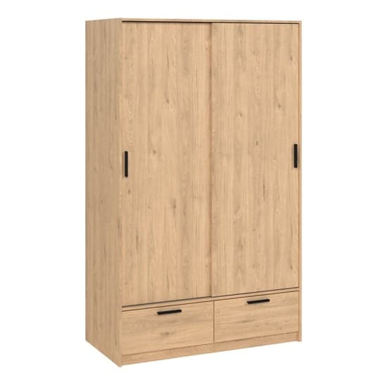 Liston Wooden Wardrobe 2 Doors 2 Drawers Oak_2