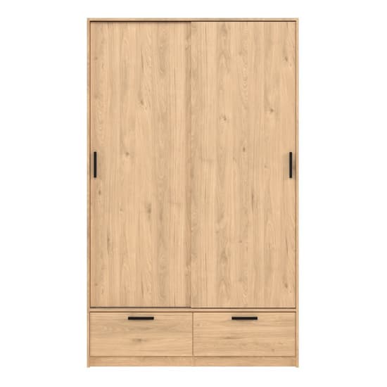 Liston Wooden Wardrobe 2 Doors 2 Drawers Oak_3