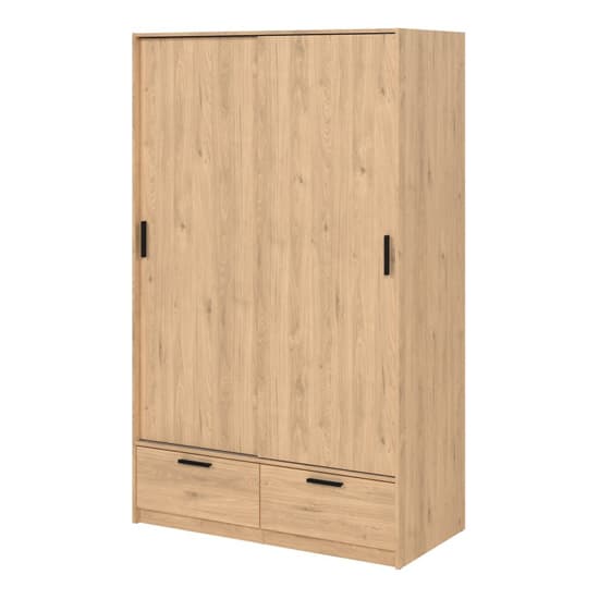 Liston Wooden Wardrobe 2 Doors 2 Drawers Oak_4