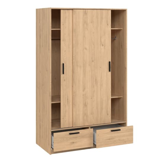 Liston Wooden Wardrobe 2 Doors 2 Drawers Oak_5