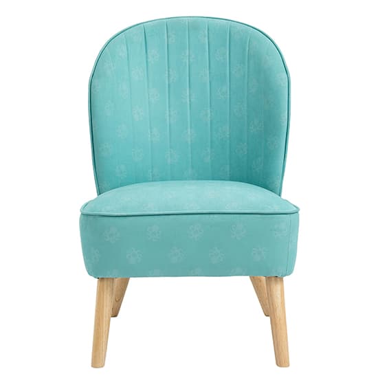 Little Mermaid Fabric Childrens Accent Chair In Green_8