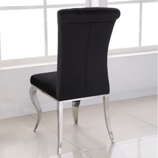 Liyam Soft Velvet Upholstered Dining Chair In Black_2