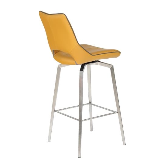Mosul Bar Chair In Medallion Yellow Brushed Steel Legs_3