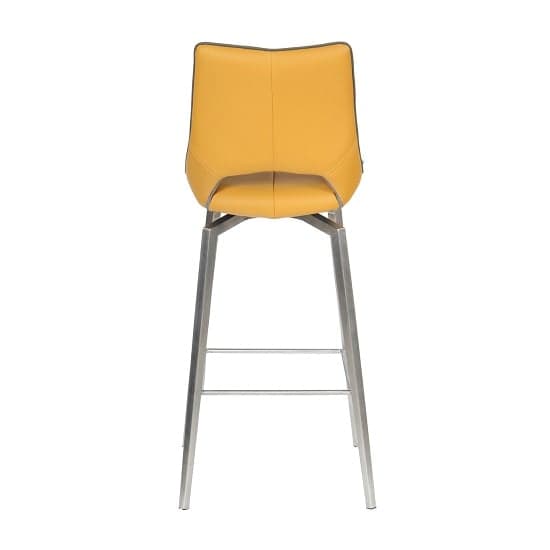 Mosul Bar Chair In Medallion Yellow Brushed Steel Legs_4