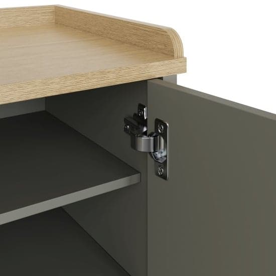 Loftus Wooden Shoe Storage Bench With 2 Doors In Grey_3