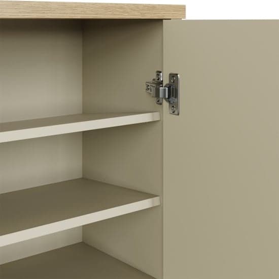 Loftus Wooden Shoe Storage Cabinet With 2 Doors In Cream_3