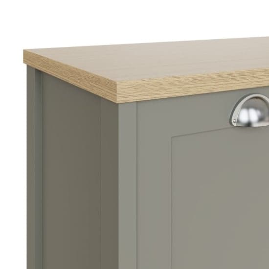 Loftus Wooden Shoe Storage Cabinet With 2 Doors In Grey_5