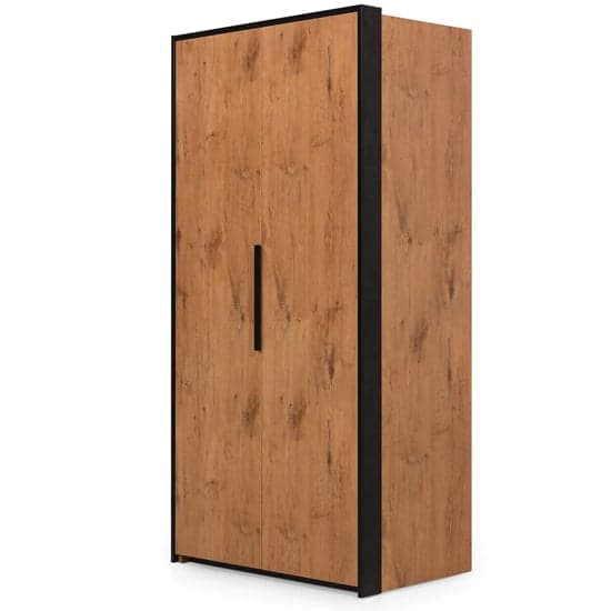 Logan Wooden Wardrobe Left With 1 Folding Door In Lancelot Oak_1