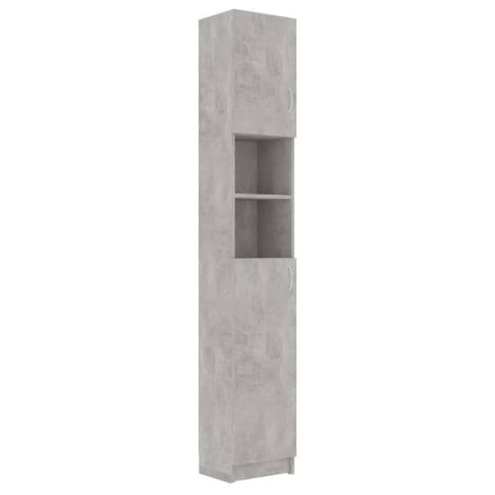 Logan Wooden Bathroom Storage Cabinet In Concrete Effect_3