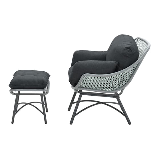 Logera Relaxing Chair With Stool In Reflex Black And Green_3