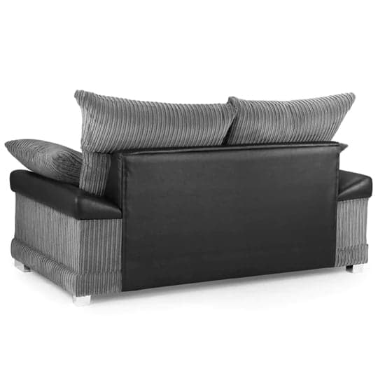 Logion Fabric 2 Seater Sofa In Black And Grey_2
