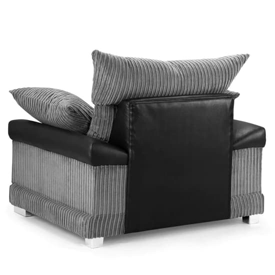 Logion Fabric Armchair In Black And Grey_2