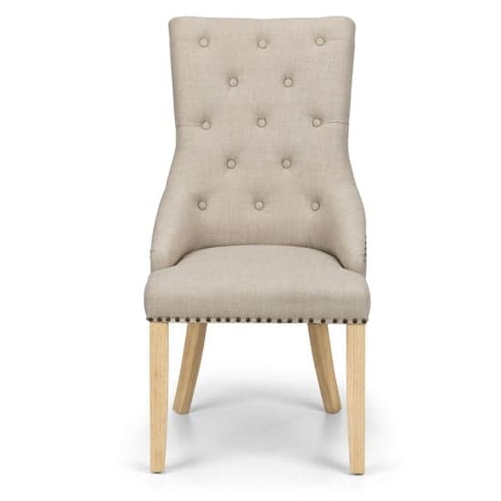 Landen Button Back Oatmeal Linen Dining Chairs In Pair_2