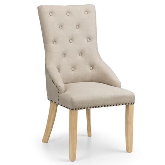 Landen Button Back Oatmeal Linen Dining Chairs In Pair_3