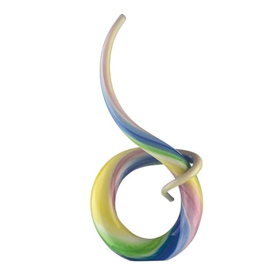 Looping Glass Design Sculpture In Multicolor_2