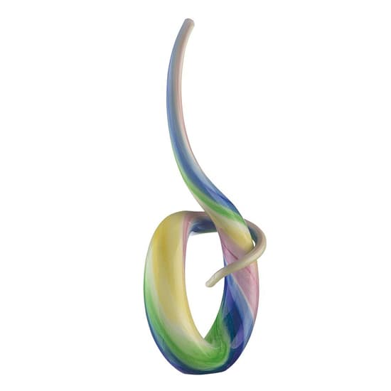 Looping Glass Design Sculpture In Multicolor_4