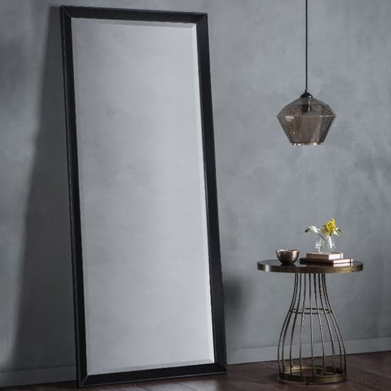 Lorain Bevelled Leaner Floor Mirror in Black_2