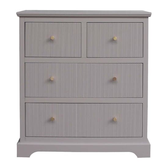 Lorain Pine Wood Chest Of 4 Drawers In Summer Grey_2