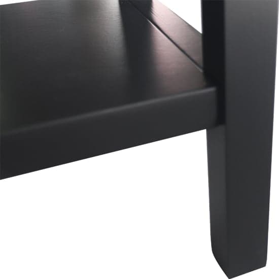 Lorain Pine Wood Console Table With 2 Drawers In Matte Black_5