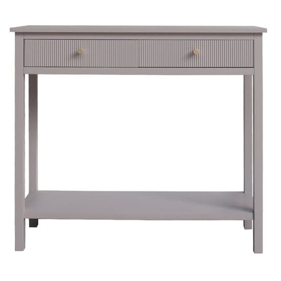 Lorain Pine Wood Console Table With 2 Drawers In Summer Grey_2