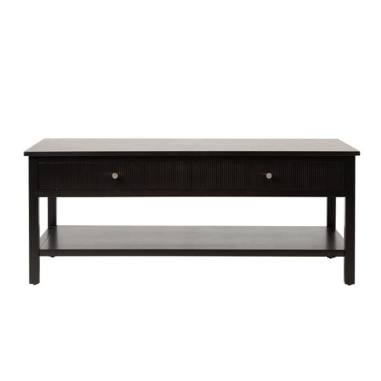 Lorain Wooden Coffee Table With 2 Drawers In Black_2