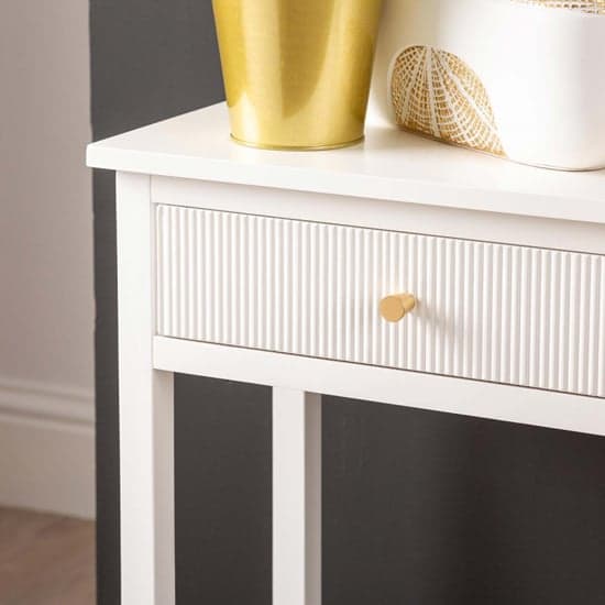 Lorain Wooden Console Table With 2 Drawers In Frosty White_4
