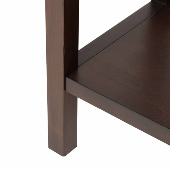 Lorain Wooden Console Table With 2 Drawers In Walnut Brown_6