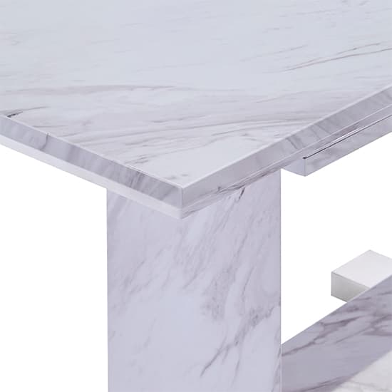 Lorence Extendable Wooden Dining Table In Grey Marble Effect_11