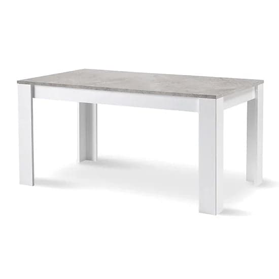 Lorenz Dining Table In Gloss White And Grey Marble Effect_2
