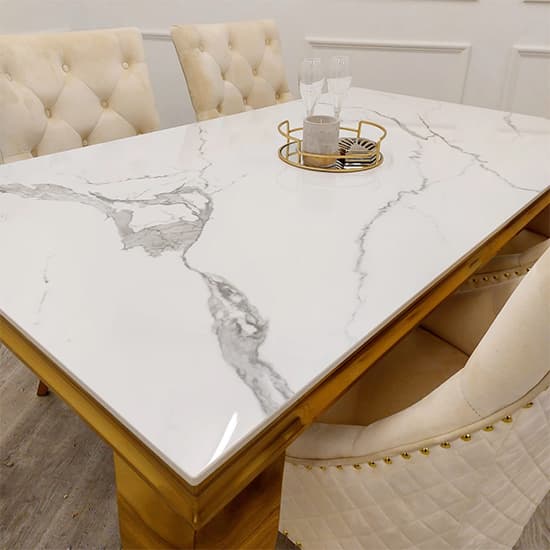Laval Large Sintered Stone Top Dining Table In Polar_3