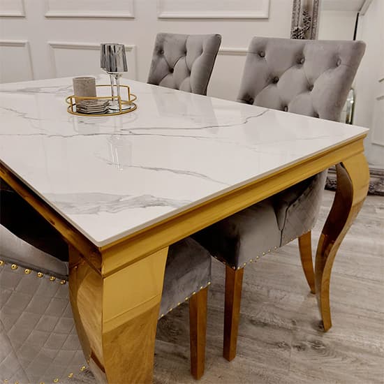 Laval Large Sintered Stone Top Dining Table In Polar_7