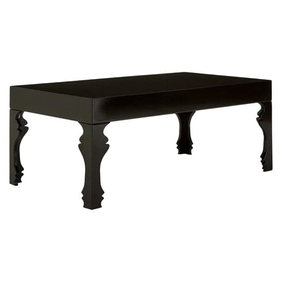 Louis Rectangular High Gloss Coffee Table In Black_1