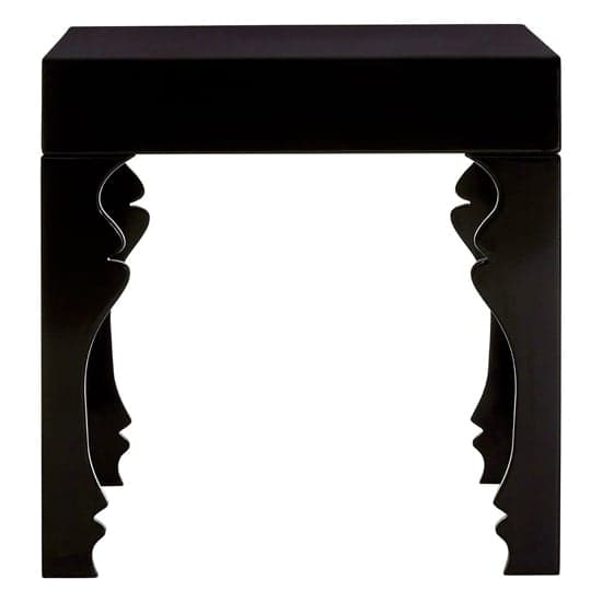 Louis Rectangular High Gloss Side Table In Black_2