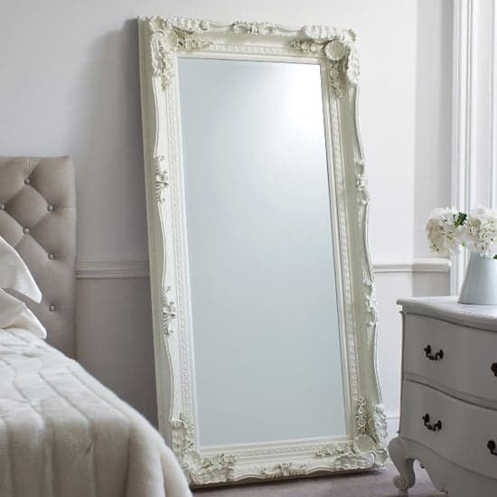 Louisa Rectangular Leaner Mirror In Cream Frame_1