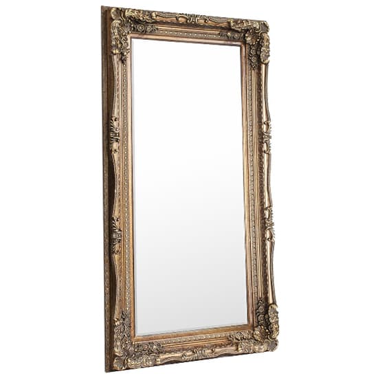 Louisa Rectangular Leaner Mirror In Gold Frame Furniture in Fashion