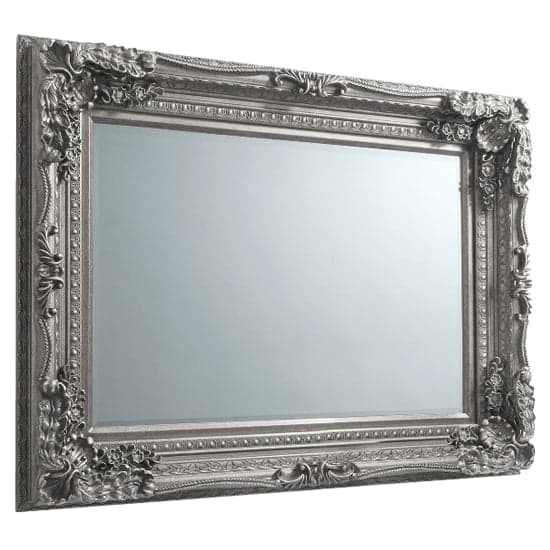 Louisa Rectangular Wall Mirror In Silver Frame_2