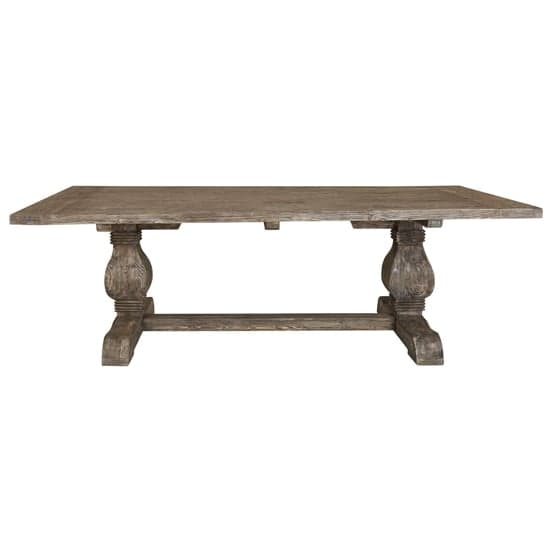 Lovito Rectangular Wooden Dining Table In Rustic Teak | Furniture in ...