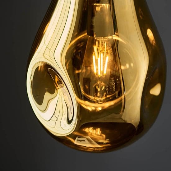 Lowell Blown Glass Ceiling Pendant Light In Metallic Gold_3