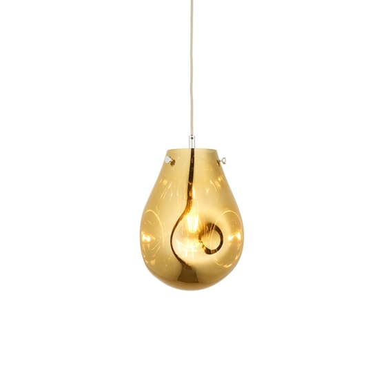 Lowell Blown Glass Ceiling Pendant Light In Metallic Gold_6