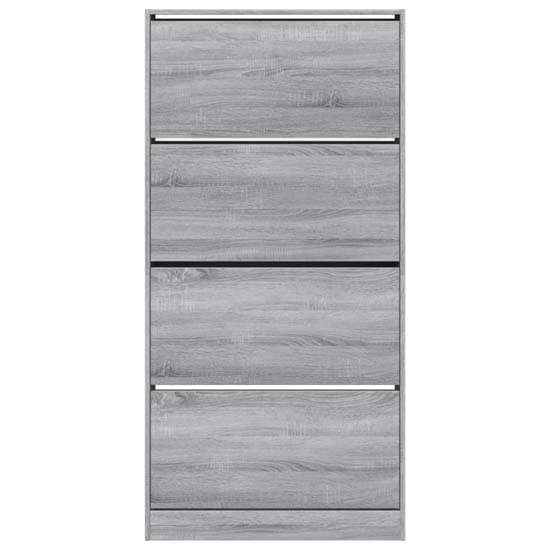 Lowell Shoe Storage Cabinet With 4 Flip-Drawers In Grey Sonoma Oak_4