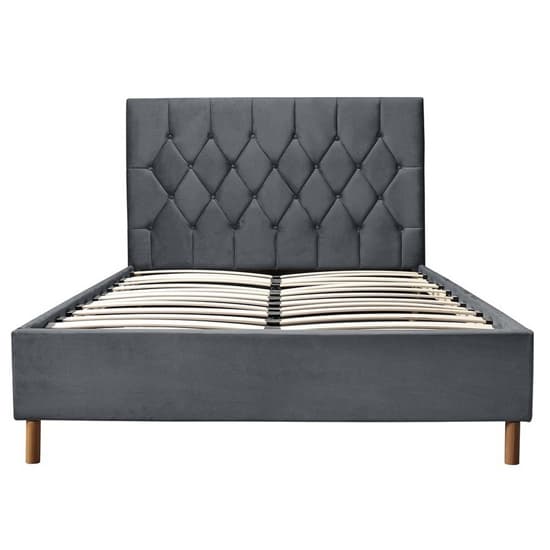 Loxley Fabric Upholstered Small Double Bed In Grey_5